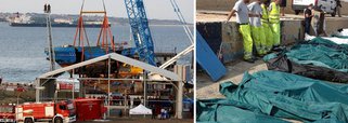 O naufrágio, que matou 500 imigrantes, foi um dos piores desastres conhecidos envolvendo imigrantes que tentavam chegar à Europa pelo mar; o barco foi retirado do leito do mar e levado a uma instalação naval na Sicília na semana passada