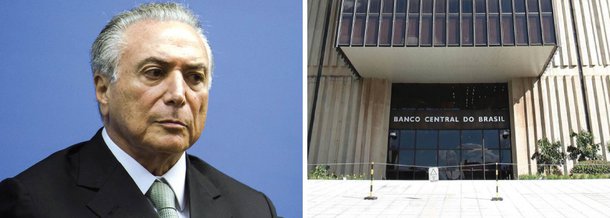 O vice-presidente Michel Temer não irá mais patrocinar o projeto de autonomia do Banco Central, em seu eventual governo; apesar de ser de autoria de Romero Jucá e de contar com a boa vontade de Renan Calheiros, a medida divide aliados, entre eles o PSDB; o projeto antes era prioritário em um contexto de desconfiança com a equipe econômica, mas Henrique Meirelles na Fazenda acredita-se que poderá ser engavetado sem problemas