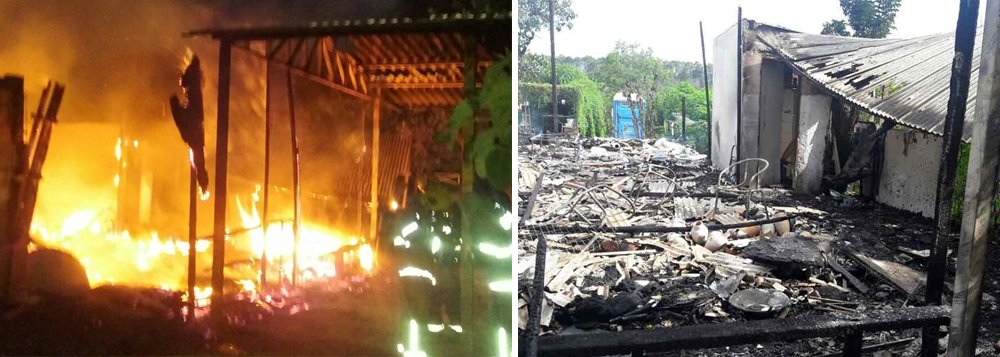  Um terreiro de candomblé localizado no Núcleo Rural Córrego do Tamanduá, no Paranoá (DF), foi incendiado nesta sexta-feira (27); suspeita é que o incêndio tenha sido motivado por intolerância religiosa; Eu levantei e o fogo já estava muito alto, tomando conta de tudo. Como estou arrumando tudo, lá dentro tinha muita louça, esteiras, as roupas dos santos, mas não tinha velas acesas porque eu coloquei em outro local", disse a coordenadora de Comunidades de Matriz Africana de Terreiros da Fundação Cultural Palmares, Mãe Baiana; este foi o terceiro ataque a casas de religião de matriz africana em um espaço de três meses