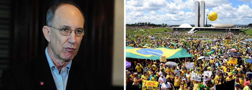 Dois dias depois das manifestações contra o governo, partido presidido por Rui Falcão pedirá à militância em rádio e TV para ir às ruas na quinta-feira 20 para "defender a democracia"; "Chegou a hora de ir às ruas para defender os direitos trabalhistas, as conquistas sociais dos últimos anos e, acima de tudo, para defender a nossa democracia'', diz a inserção; em outro comercial, o PT afirma que "qualquer governo e qualquer partido" vivem bons e maus momentos e cometem " erros e acertos"