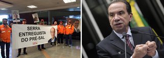 Petroleiros protestavam no aeroporto de Brasília contra a aprovação do projeto de lei que altera a participação da Petrobras na exploração do pré-sal, do senador José Serra (PSDB-SP), e cercaram o senador Aloysio Nunes (PSDB-SP), chamando-o de "entreguista"; "O que faziam esses pretensos petroleiros que não estavam trabalhando? Ao que eu saiba, em Brasília não há grandes instalações da Petrobras. O que eu disse foi o seguinte: 'Vão trabalhar, vagabundos!'", postou o tucano nas redes sociais