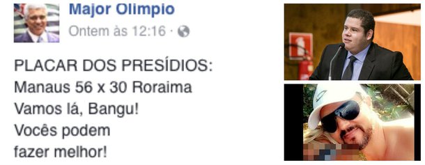 No réveillon, um assassino matou a ex-mulher, o filho e mais dez pessoas, depois de deixar um manifesto contra a lei "vadia da penha"; uma semana depois, Bruno Júlio, o secretário de Juventude do governo Michel Temer, defendeu uma chacina por semana nos presídios, não sem antes atacar o "politicamente correto"; neste domingo, o deputado federal Major Olímpio (SD-SP) decidiu incitar massacres em Bangu; "Atacar o 'politicamente correto' é um dos pilares da doutrina usada pela direita para o empoderamento dos imbecis e o uso deles para fins políticos e geopolíticos", lembra um leitor do 247; quem combate as noções do 'politicamente correto', na prática, agride a educação, o conhecimento e a cultura