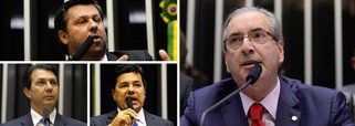 No dia em que o presidente da Câmara, Eduardo Cunha (PMDB), deve ser denunciado por corrupção ao Supremo Tribunal Federal, líderes da oposição à presidente Dilma Rousseff leram no Plenário da Casa uma nota conjunta em que criticam tudo; crises econômica, política e ética enfrentadas pelo país, a suposta falta de condições do PT para "propor qualquer pacto" para o país; só não citam situação de Eduardo Cunha; texto é assinado pelos líderes do PSDB, Carlos Sampaio (SP), do DEM, Mendonça Filho (PE), do PPS, Rubens Bueno (PR), do Solidariedade, Arthur Maia (BA), e do PSC, André Moura (SE); leia íntegra
 