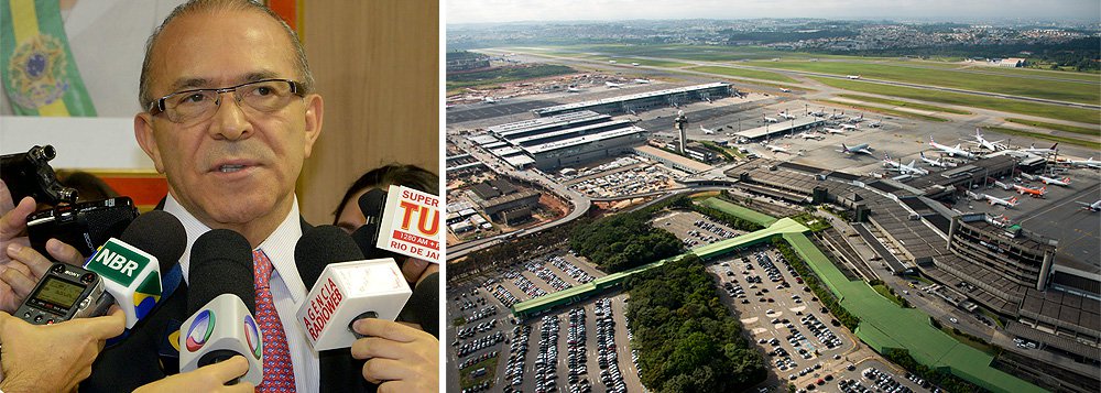 Para salvar a estatal que acumula prejuízo que deve chegar a R$ 450 milhões em 2015, o ministro da Secretaria de Aviação Civil, Eliseu Padilha, afirmou que a intenção é vender algo perto de 10% - de um total de 49% - dos aeroportos de Guarulhos, Brasília, Confins, Galeão e Viracopos (Campinas); "Estamos com estudo concluído pelo Banco do Brasil, o ministro Nelson Barbosa [Planejamento] já aprovou. É perfeitamente viável", disse