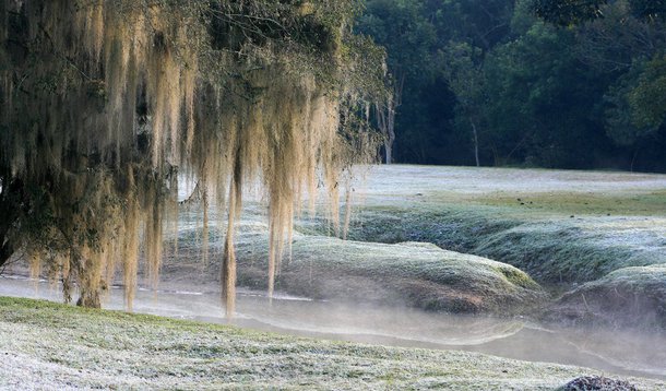 As temperaturas devem cair no Sul do país esta semana, após vários dias de chuvas intensas na região; as áreas chuvosas se afastaram do Paraná esta terça-feira (21) e amanhã (22) as temperaturas devem ter uma queda acentuada com a previsão de formação de geadas fracas, segundo o Sistema Meteorológico do Paraná (Simepar); a frente fria se desloca em direção ao estado de São Paulo e a previsão do Simepar é que as temperaturas voltem a aumentar nesta quinta-feira (23)