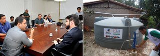 Onze projetos já em andamento na área de abastecimento d´água e esgotamento sanitário, realizados por meio de parceria celebrada entre a Prefeitura de São Luís e o governo do Estado, vão mudar completamente a realidade atual no setor, no prazo de 18 meses; o anúncio foi feito durante audiência entre o prefeito Edivaldo e o presidente da Companhia de Saneamento Ambiental do Maranhão (Caema), David Telles, momento no qual a carteira de investimentos da Companhia para São Luís no biênio 2015/2016 foi apresentada
 
 
 
