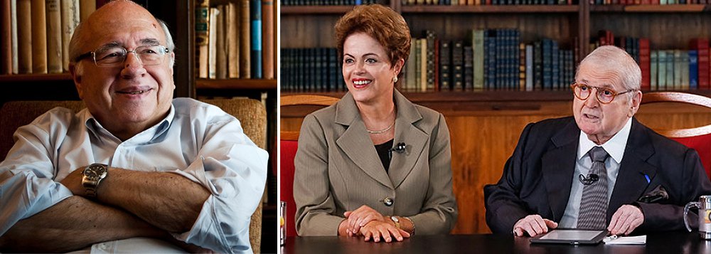 Escritor Fernando Veríssimo cita a reação contra a entrevista do Jô Soares com a presidente Dilma Rousseff: “O antipetismo começou com o PT, o ódio ao PT nasceu antes do PT. Está no DNA da classe dominante brasileira, que historicamente derruba, pelas armas se for preciso, toda ameaça ao seu domínio, seja qual for sua sigla”; ‘são justamente as conquistas que revoltam o conservadorismo raivoso, para o qual “justiça social” virou uma senha do inimigo’, acrescenta