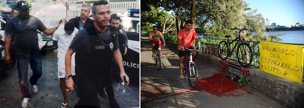 Policiais da Delegacia de Homicídio apreenderam, em Manguinhos, na zona norte da cidade, um menor de 16 anos suspeito de ser um dos participantes no assassinato do médico Jaime Gold, de 57 anos, morto a facadas quando andava de bicicleta na Lagoa Rodrigo de Freitas, na zona sul da cidade; segundo informações da polícia, o menor tem pelo menos 15 passagens pela polícia, sendo cinco por uso de armas brancas (faca, martelo, navalha); a policia também aprendeu bicicletas que teriam sido usadas pelos menores
 
 