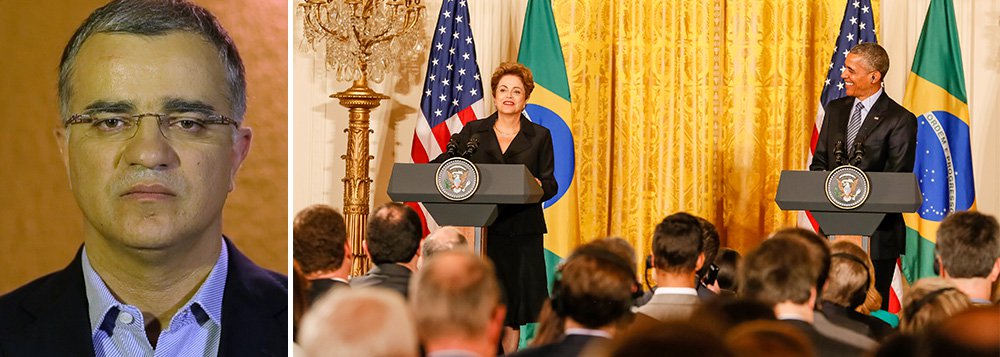 Segundo o colunista Kennedy Alencar, para quem sofre com crises domésticas na política e na economia, a presidente Dilma Rousseff teve um dia de alívio em Washington; Barack Obama disse que vê o Brasil como uma potência mundial e não regional; também é do interesse dos Estados Unidos se reaproximar do Brasil; ou seja, a visita de Dilma à Casa Branca foi uma via de mão dupla econômica e política