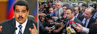 O governo da Venezuela classificou como uma "grande mentira" que uma comitiva de senadores do Brasil teria sido bloqueada e atacada enquanto era transportada em um veículos a Caracas para visitar o opositor Leopoldo López; "Grupos da direita nacional e internacional pretenderam construir a partir de mentiras sobre a viagem de um grupo de senadores brasileiros que chegaram ao país com o único propósito de desestabilizar a democracia venezuelana e gerar confusão e o conflito entre países irmãos", diz a nota do governo de Nicolas Maduro