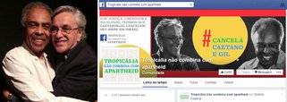 Anúncio de apresentação na cidade israelense causou revolta de movimentos sociais em razão da ofensiva militar do governo de Benjamin Netanyahu no ano passado, que deixou mais de 2 mil mortos em Gaza; "Tropicália não combina com Apartheid" é o título de uma página no Facebook, que já coletou mais de oito mil assinaturas pelo boicote; também circula nas redes a hashgtag #CancelaCaetanoeGil; em resposta, foi criado o movimento "Tropicália combina com liberdade"