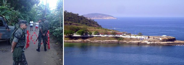 O Exército realiza a desocupação da centenária Aldeia Imbuí, em Niterói; pelo menos, duas famílias da comunidade de pescadores terão de deixar o local, que fica no entorno do Forte do Imbuí, administrado pelos militares, cuja construção data do século 19; em maio, o STJ concedeu ao Exército a reintegração de posse da área e estabeleceu multa diária para os moradores caso a decisão seja descumprida; a comunidade é formada por cerca de 30 famílias.