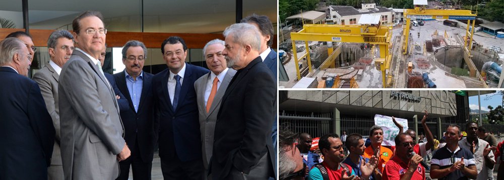 Para o ex-presidente Lula, o governo não pode ser refém da evolução da operação Lava Jato: "Não dá para esperar toda segunda-feira e ver se mais alguém foi preso", afirmou, segundo a colunista Vera Magalhães; tema teria sido abordado na reunião com o vice-presidente Michel Temer e ministros do PMDB; ele sustentou que a Controladoria Geral da União e a Advocacia-Geral da União selem os termos de ajuste de conduta das construtoras sem esperar pelo aval do Ministério Público; o esforço para que as empreiteiras não quebrem também foi tratado em conversas entre o ex-presidente e empresários como Emilio Odebrecht