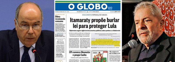 Ministério das Relações Exteriores, comandado por Mauro Vieira, divulga nota em que rechaça o que o jornal O Globo chama nesta sexta-feira 12 de "operação abafa" em defesa do ex-presidente Lula no Itamaraty; segundo a reportagem, ação tinha como objetivo tornar documentos sigilosos para protegê-lo de denúncias relacionadas à Odebrecht; trata-se de "matéria imprecisa, que induz o leitor a uma interpretação equivocada de um procedimento administrativo rotineiro, regular e previsto em lei", esclarece o comunicado da pasta