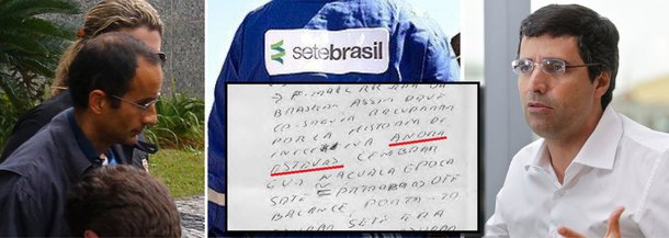 Documento manuscrito de Marcelo Odebrecht e apreendido pela Polícia Federal, em que ele pede para "destruir email sondas", menciona o banqueiro André Esteves, dono do BTG Pactual e maior acionista da empresa Sete Brasil; na mensagem de Odebrecht, ele afirma que as negociações sobre a Sete, contratada pela Petrobras para fomentar a indústria naval no Brasil, com a produção de sondas para o pré-sal no País, eram de iniciativa de Esteves; empreiteiro foi preso porque, numa mensagem anterior, um de seus executivos negocia com "André" um sobrepreço diário de US$ 20 mil a US$ 25 mil na operação das sondas; procurado pela reportagem, o BTG Pactual preferiu não comentar o bilhete apreendido pela PF