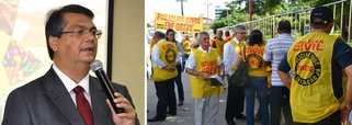 Sobre a greve da Polícia Civil, o governador Flávio Dino afirmou que concedeu o maior aumento à categoria entre todos os estados; "Concedemos aos policiais o maior aumento de remuneração do Brasil neste ano; os policiais civis tiveram reajustes de 20% a 38%", disse
 