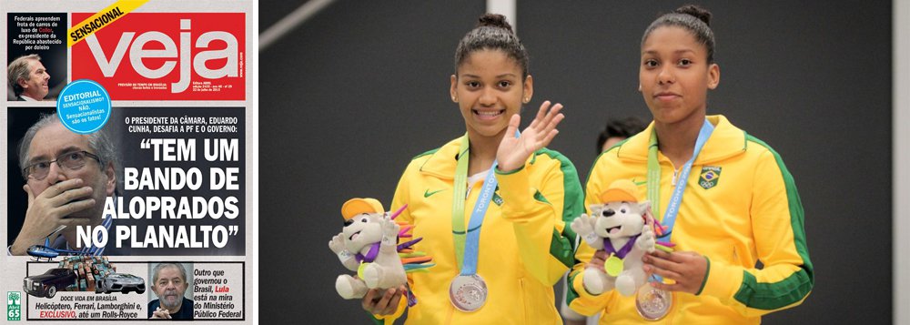 Em resposta a uma matéria da Veja, intitulada "Para que serve o Pan?" e que desvalorizava os Jogos Pan-Americanos, a TV Record publicou um artigo em seu site que pergunta: "Para que serve a Veja?"; o artigo, assinado por Celso Fonseca, conta a história de atletas como as irmãs Luana Vicente e Lohaynny Vicente, nascidas no morro da Chacrinha, no bairro carioca de Jacarepaguá, e que conquistaram a medalha de prata no Badminton no Pan de Toronto, como exemplo da importância dos jogos