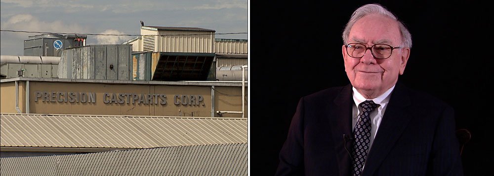 Berkshire Hathaway Inc, do megainvestidor Warren Buffett, está próxima de chegar a um acordo para comprar a Precision Castparts Corp, uma aquisição que pode valer mais de US$ 30 bilhões; o acordo para comprar a empresa, que fabrica componentes de aviões e equipamentos de produção de energia, pode ser anunciado na próxima semana