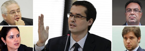 O Ministério Público Federal (MPF) no Paraná denunciou nesta quinta-feira, 14, os ex-deputados Pedro Corrêa (ex-PP-PE), sua filha Aline Corrêa (PP-SP), André Vargas (ex-PT-PR) e Luiz Argôlo (afastado do SD-BA) pelos crimes de corrupção, lavagem de dinheiro, organização criminosa e peculato; além deles, a denúncia também inclui três operadores financeiros e seis pessoas ligadas aos ex-parlamentares; em entrevista coletiva nesta quinta, o procurador Deltan Dallagnol disse que até agora, foi pedido o reembolso a todos os acusados de R$ 6,7 bilhões aos cofres públicos; pelo menos R$ 2,5 bilhões foram devolvidos ou estão bloqueados