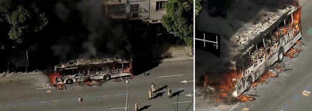 A morte de quatro moradores no Morro de São Carlos, no Estácio, zona norte da cidade, levou um grupo de manifestantes da comunidade a protestar, ateando fogo em dois ônibus na Avenida Salvador de Sá e incendiando pneus nas imediações do Largo do Estácio, próximo a um dos acessos ao morro; segundo informações dos moradores, dois dos quatro mortos, Rodrigo Marques Lourenço, de 27 anos, e Ramon Moura, de 22, não tinham ligação com o tráfico de drogas e não estavam envolvidos em nenhum dos tiroteios que ocorreram na região central do Rio de Janeiro