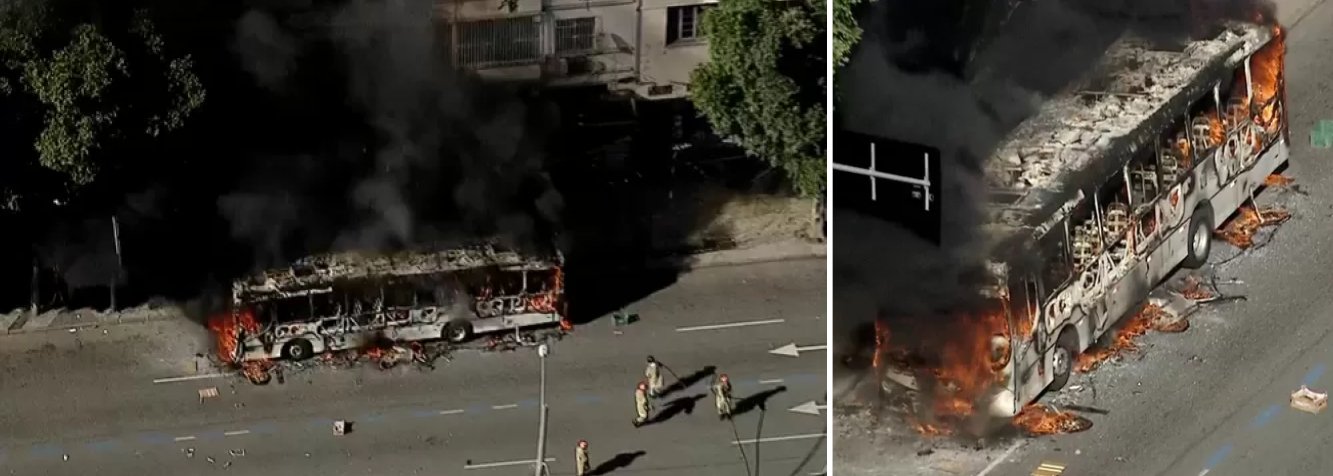 A morte de quatro moradores no Morro de São Carlos, no Estácio, zona norte da cidade, levou um grupo de manifestantes da comunidade a protestar, ateando fogo em dois ônibus na Avenida Salvador de Sá e incendiando pneus nas imediações do Largo do Estácio, próximo a um dos acessos ao morro; segundo informações dos moradores, dois dos quatro mortos, Rodrigo Marques Lourenço, de 27 anos, e Ramon Moura, de 22, não tinham ligação com o tráfico de drogas e não estavam envolvidos em nenhum dos tiroteios que ocorreram na região central do Rio de Janeiro