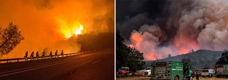 Grave seca que o estado enfrenta e as elevadas temperaturas em alguns pontos tornaram a região “um barril de pólvora”, de acordo com o governador da Califórnia, o democrata Jerry Brown; o maior incêndio ativo – denominado Rocky Fire – atinge uma zona agreste entre os condados de Lake, Yolo e Colusa, no norte de Sacramento e a área vitivinícola do vale de Napa