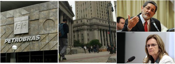 Investigadores norte-americanos recolheram cópias de documentos da Operação Lava Jato no Brasil, na semana passada, para embasar uma ação coletiva contra a Petrobras que corre na Suprema Corte de Nova York; grupo de investidores que comprou ações da estatal na Bolsa de Valores de Nova York alega ter sofrido perdas milionárias em decorrência dos atos de corrupção investigados por autoridades brasileiras; os autores da ação argumentam que a empresa não comunicou o caso de corrupção adequadamente ao mercado, tendo fugido à sua obrigação; a comitiva americana buscou, no Brasil, evidências de que houve cartel, pagamento de propina e superfaturamento de contratos; devem ser citados na ação os ex-presidentes da companhia José Sérgio Gabrielli e Maria das Graças Foster