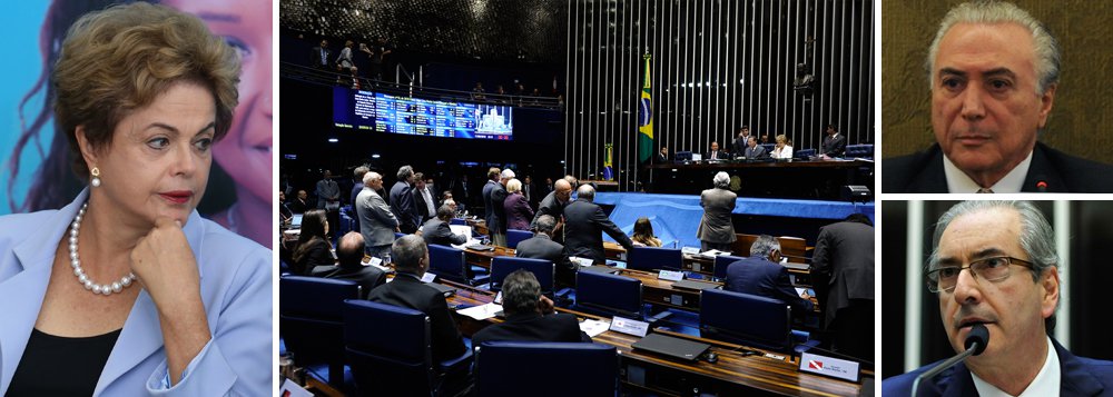 "Os ecos de domingo ainda estão no ar, o PSDB sobe o tom, mas o governo se concentra é na consolidação da melhora do ambiente político conseguida na semana passada. Para isso, terá que vencer, no jogo com o Congresso que recomeça hoje, dois obstáculos que estão em pauta: aprovar no Senado o último projeto do ajuste fiscal, o da reoneração das empresas, e evitar que a Câmara aprove, tal como está proposto, o projeto que aumenta a correção dos recursos do FGTS", escreve Tereza Cruvinel, colunista do 247; sobre a primeira proposta, 44 empresários estiveram hoje com Michel Temer para tentar impedir que o Senado aprove o projeto da forma como está; sobre a segunda, que traz um enorme custo fiscal, o presidente da Câmara, Eduardo Cunha, já avisou que será votada "por bem ou por mal"