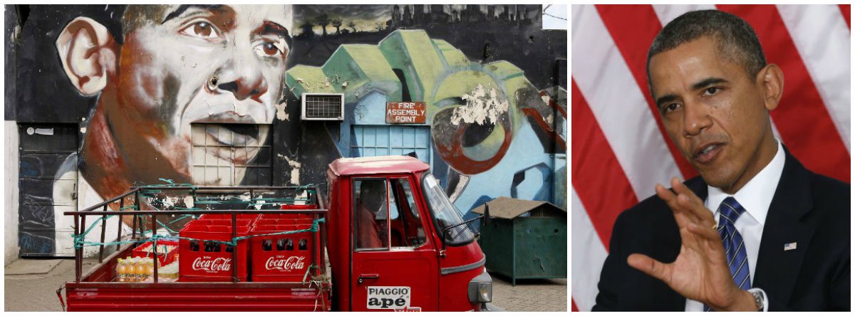 "Enquanto Lula é criminalizado por defender interesses do Brasil na África, Obama vai à África defender... os interesses de empresas norte-americanas. Ele pode, claro", escreve o blogueiro Miguel do Rosário, do Cafezinho