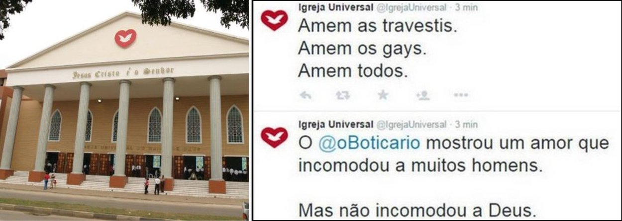 Hackers invadiram a conta oficial da Igreja Universal do Reino de Deus no Twitter e publicaram mensagens de apoio à comunidade LGBT; "Amem as travestis, amem os gays, amem todos", dizia uma; "Deus ama todos seus filhos. Sejam eles gays, lésbicas, cristãos, muçulmanos, judeus, brancos ou pretos. Somos todos irmãos!", defendia outro; pouco tempo depois, a mensagens foram apagadas pela igreja de Edir Macedo