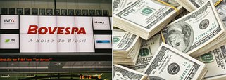 Índice da bolsa chegou a subir 1,77%, a 49.598 pontos; as ações da Petrobras ficam entre as maiores altas, subindo 6%; ao mesmo tempo, o dólar comercial sobe 1,06%, chegando a R$ 3,40 pela primeira vez em 12 anos; movimento acontece em meio ao cenário político tenso, que se torna um empecilho ainda maior diante do corte na meta fiscal, de acordo com analistas