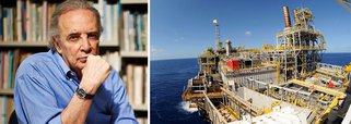 ‘A participação da Petrobras foi instituída pela retribuição ao grande investimento e ao longo trabalho científico e técnico da Petrobras que levaram à exploração do petróleo em águas de grande profundidade no Sudeste brasileiro’, lembra o colunista; além disso, diz que ‘a implicação dessa riqueza para o futuro do país exigia uma estratégia de negócios que resguardasse de políticas privadas, provenientes de interesses externos, a política brasileira do petróleo’