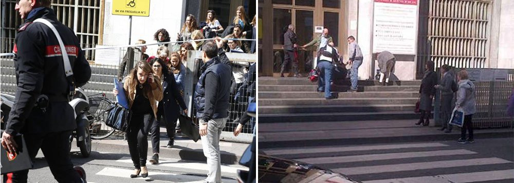 Identificado pela imprensa italiana como Claudio Giardiello, acusado em um processo por falência fraudulenta, o homem abriu hoje fogo em uma sala do terceiro andar do Palácio de Justiça matando duas pessoas, uma delas um juiz, e ferindo várias pessoas; “O suposto assassino de Milão foi detido em Vimerceto [cerca de 30 quilômetros a nordeste da cidade]. Está neste momento na delegacia”, escreveu o ministro do Interior italiano, Angelino Alfano, no Twitter