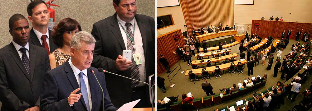 Governo do Distrito Federal protocolou na Câmara Legislativa um conjunto de projetos de lei para elevar a receita; a aprovação das medidas pela Casa é considerada necessária para o Executivo local retomar a capacidade de investimento e honrar compromissos, como os reajustes salariais concedidos a 33 categorias de servidores públicos; o impacto dos aumentos será de R$ 600 milhões neste ano e de R$ 1,7 bilhão em 2016; governador Rodrigo Rollemberg afirmou que, "se o tribunal (de Justiça) determinar que os aumentos devem ser mantidos, teremos a maior satisfação em pagá-los"
 