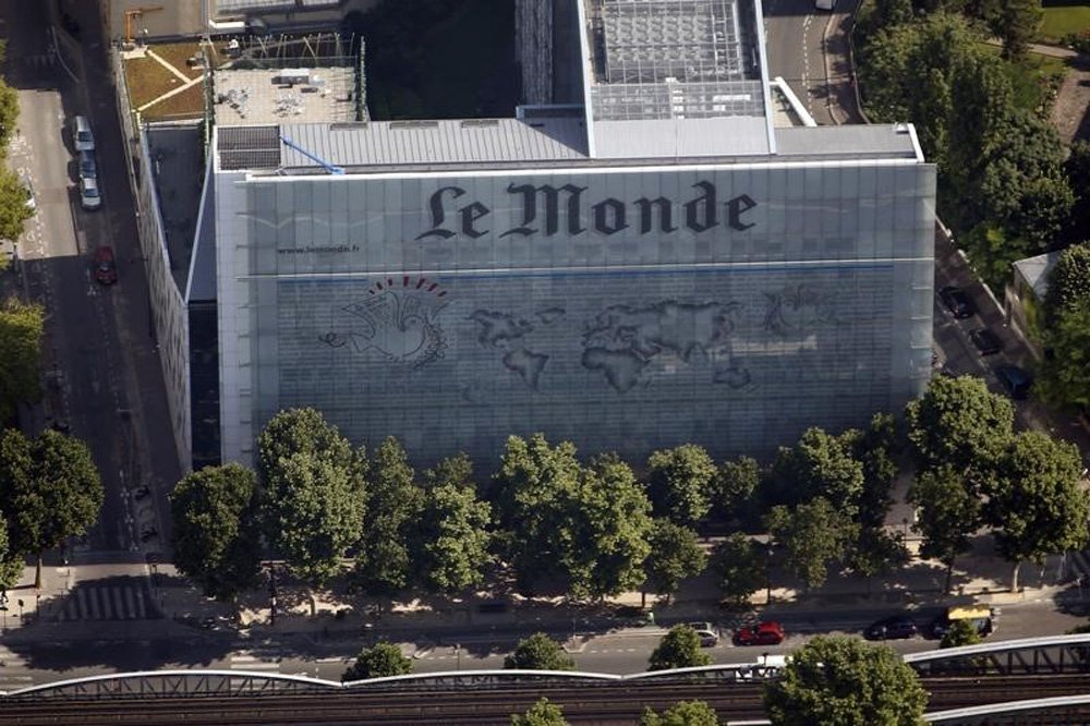 Vista aÃ©rea da sede do jornal Le Monde, em Paris. 14/06/2013.  REUTERS/Charles Platiau
