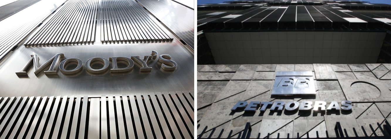 A agência de classificação de risco Moody's rebaixou os ratings da Petrobras para grau especulativo por conta das investigações sobre corrupção e pressões de liquidez; o rating da dívida da Petrobras foi rebaixado em dois degraus para Ba2, ante Baa3; a Moody's manteve a classificação da estatal em revisão para novo rebaixamento