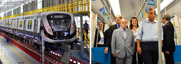 Primeiro dos 15 trens ligará Ipanema, na zona sul, a Barra da Tijuca, na zona oeste; de acordo com o secretário Carlos Roberto Osório, até o fim deste ano outros 14 trens desembarcam no Brasil; construído na China, o trem possui seis carros, com capacidade para 1.800 pessoas, com ar-condicionado, passagem interna entre os carros, painéis de LED com sistema informatizado de comunicação e câmeras de monitoramento interno