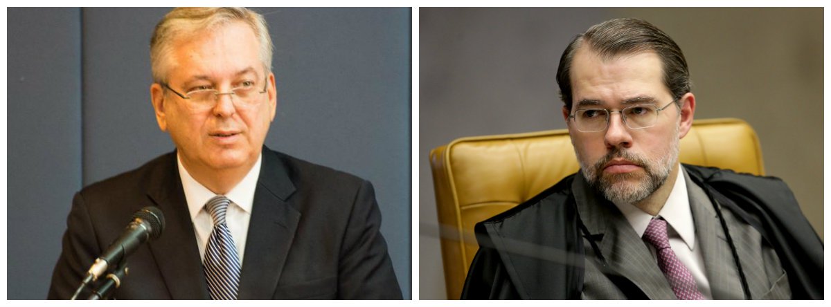 O ministro das Relações Exteriores, Luiz Alberto Figueiredo, e o presidente do Tribunal Superior Eleitoral (TSE), ministro Dias Toffoli se reuniram hoje (24) para discutir o apoio da área consular nas eleições e os projetos futuros para aumentar o número de brasileiros aptos a votar no exterior; segundo dados de 2013 do ministério, a comunidade brasileira no exterior é de cerca de 2,8 milhões de pessoas