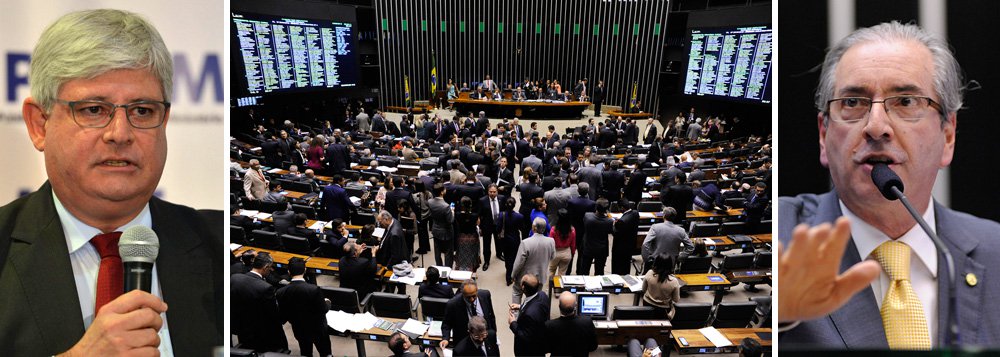 Em ofício à Câmara, o procurador-geral da República classificou de "levianas" as declarações do presidente da Casa de que uma diligência feita pela Procuradoria no sistema de informática da Casa permitiu o acesso a informações de todos os 513 deputados; "A leviandade da declaração reside no fato de que tenta usar como escudo a instituição da Câmara dos Deputados –e, pela via da desinformação, seu pares– para atacar o Ministério Público Federal, embora a crítica à diligência seja de interesse exclusivo para a defesa do deputado Eduardo Cunha", escreveu Janot