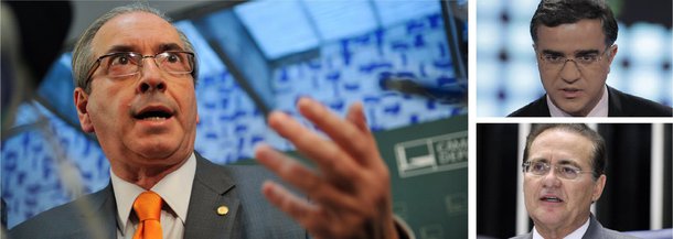 Para o jornalista, o presidente da Câmara contribui para próprio isolamento político ao comprar briga com o presidente do Senado; "Cunha tem maior chance de sair chamuscado da briga com Renan. Está fazendo o papel de durão, enquanto Renan redescobriu uma vocação conciliadora para impedir a irresponsabilidade fiscal que tem marcado a atuação de deputados e senadores", afirma; para Kennedy Alencar, Cunha está agindo "com uma mistura de ingenuidade e fígado" na disputa com o frio e experiente Renan Calheiros