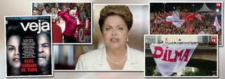 Em pronunciamento no horário eleitoral do PT nesta sexta-feira 24, presidente Dilma Rousseff anuncia que abrirá processo contra a revista Veja, do Grupo Abril; "O povo vai responder a Veja e seus cúmplices nas urnas", afirmou; ela disse que "a consciência livre da Nação não pode aceitar que mais uma vez se divulguem falsas denúncias no meio de um processo eleitoral"; e completou: "Eu darei a minha resposta a eles na Justiça"; petista chama de "barbaridade", "absurdo" e "crime" a denúncia "sem provas" de que ela e o ex-presidente Lula tinham conhecimento do esquema de corrupção na Petrobras; "Veja vai fracassar no seu intento criminoso"; assista