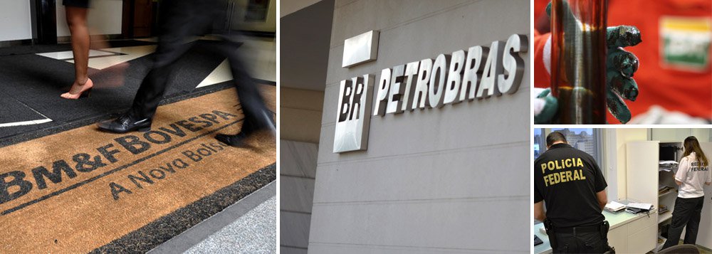 "A Petrobras continua dando lucro e distribuindo dividendos. Sem falar que é a maior companhia do país e a que mais gera receita também. É impossível ou, no mínimo, muito difícil, uma empresa desse porte quebrar", explica Vitor Suzaki, analista da corretora Lerosa, que recomenda os papéis da estatal em sua carteira semanal e mensal; relatório do Santander afirma que aposta na companhia pois existe uma potencial melhora dos indicadores de produção durante os próximos meses; depois de quatro dias seguidos de queda, influenciadas por investigações de corrupção e preço do petróleo, ações da estatal sobem 3% nesta manhã