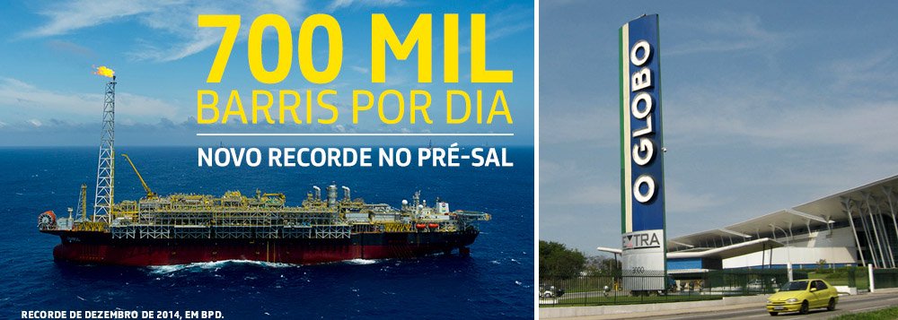 "O 'editorial' de O Globo insulta intelectuais de projeção mundial ao tratá-los como estafetas 'do PT', apesar de grande parte deles não ter filiação partidária alguma nem obedecer a decisões do partido. Tudo para negar que o objetivo dos ataques à Petrobrás é nada mais, nada menos do que entregar a corporações estrangeiras o produto do esforço brasileiro para detectar essa riqueza imensurável em nossas águas territoriais", diz Eduardo Guimarães, do Blog da Cidadania; em editorial, os Marinho defenderam a abertura do pré-sal a firmas internacionais