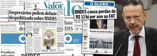 Jornal O Globo, dos irmãos Marinho, constata o óbvio: que as operações do BNDES, por serem subsidiadas, implicam "prejuízo" para o Tesouro Nacional, ainda que esse impacto seja questionável, em razão do fomento à exportação de bens e serviços por empresas brasileiras; no entanto, o jornal Valor, que também pertence aos Marinho, mas em sociedade com o grupo Folha, destaca na manchete que os empresários pedem "debate despolitizado" sobre o BNDES, comandado por Luciano Coutinho; "No governo Fernando Henrique Cardoso financiamos a construção do metrô de Caracas. Falta de coerência é falar mal disso agora", destacou Roberto Giannetti da Fonseca, que foi secretário do governo FHC; mas, e no Globo: há alguma coerência?