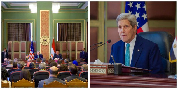 O secretário de Estado norte-americano, John Kerry, afirmou, no Cairo, que o acordo sobre o programa nuclear iraniano torna a região do Oriente Médio mais segura; "Não pode existir absolutamente nenhuma dúvida de que, se o plano de Viena [acordado entre Teerã e as principais potências internacionais em meados de julho] for totalmente aplicado, o Egito e todos os países da região estarão mais seguros do que já foram", disse ele, em entrevista coletiva ao lado do ministro dos Negócios Estrangeiros egípcio, Sameh Shukri.