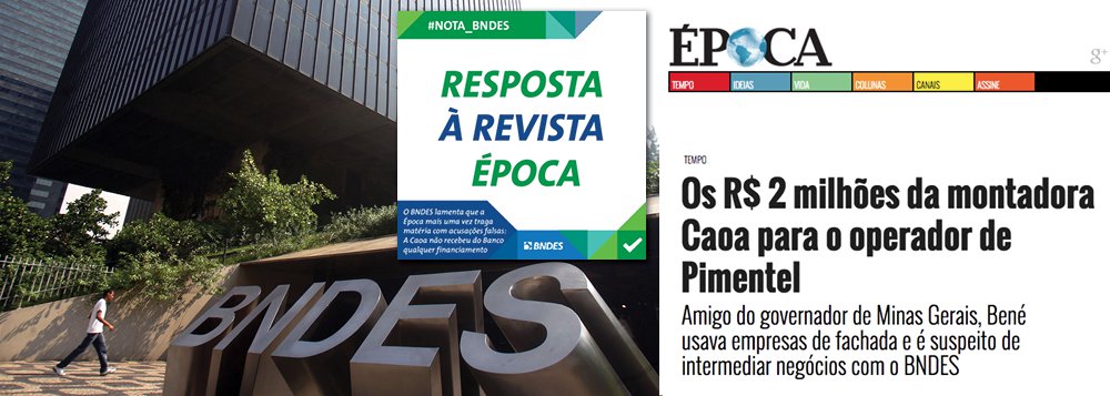 Nota do banco afirma que o veículo "manipula grosseiramente informações para tentar lançar suspeitas sobre o BNDES em negócios com os quais o Banco não tem qualquer relação"; Miguel do Rosário, do Cafezinho, alerta "contra a campanha de mentiras que vem por aí"; "A mídia brasileira age em bando, como hienas. Se há um alvo, todos seguem a mesma pauta, o que denuncia a existência de um cartel", diz ele