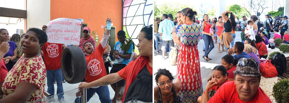 Famílias beneficiárias do auxílio-aluguel pago pelo governo do Distrito Federal (GDF) ocuparam a sede da Secretaria de Fazenda, na região central de Brasília, na manhã de hoje (11); segundo Edson Silva, um dos dirigentes do Movimento dos Trabalhadores Sem Teto (MTST), organização responsável pela manifestação, o ato é um protesto contra o atraso no pagamento do auxílio nos dois últimos meses