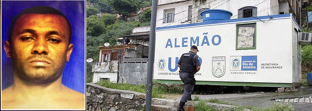 Policiais da Unidade de Polícia Pacificadora (UPP) do Parque Proletário, no complexo de favelas do Morro do Alemão, na zona norte do Rio de Janeiro, prenderam Wanderley Leocádio de Oliveira, de 33 anos, conhecido com Boris, acusado de atuar como traficante de drogas; o acusado, segundo a Coordenaria de Polícia Pacificadora (CPP), é considerado o segundo na hierarquia do tráfico de drogas nas comunidades da Penha e do Alemão