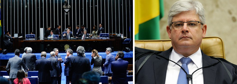 Segundo a colunista Mônica Bergamo, integrantes da força-tarefa da Lava Jato sinalizam que a eventual rejeição do Senado ao nome indicado por Dilma Rousseff para procurador-geral da República, em agosto, tornará o órgão "rebelado" e "ingovernável"; o atual procurador-geral, Rodrigo Janot, é o preferido para ganhar o pleito, mas estaria ameaçado porque abriu investigação contra vários senadores