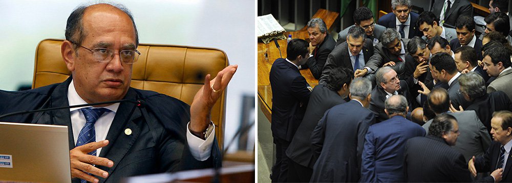 Ministro do Supremo Tribunal Federal Gilmar Mendes, que promete liberar ação que pede o fim das doações privadas em campanhas políticas, barrada na Corte há mais de um ano, critica modelo de financiamento que está em discussão na Câmara: “Se nós adotarmos um modelo de doações privadas de pessoas físicas com teto relativamente alto, muito provavelmente vamos ter um sistema laranjal implantado. É razoável isso? Estamos querendo depurar o sistema e vamos institucionalizar o caixa 2?”; ele acha que pessoas físicas vão emprestar seus CPFs e sinaliza que quer deixar doações só de empresas